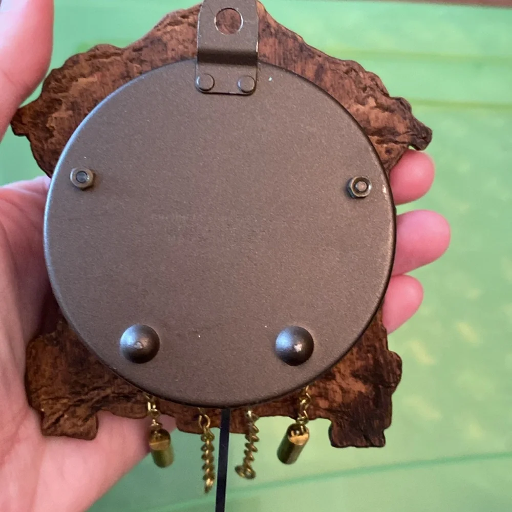 Rustic Brown Cuckoo Clock with Floral Accents by Columbia Time Product